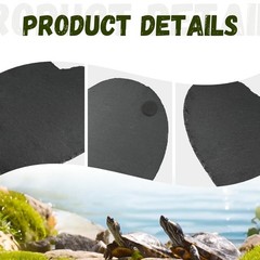 Reptile Basking Platform, 8″ x 7.8″ Tortoise Habitat Accessories Rock Plate, …