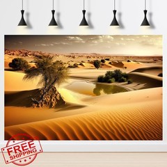 Riivvdise 72x18in Oasis Yellow Reptile Habitat Background