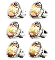 6-Packs 25W Bulbs Reptile Heat Lamp Heater Light Halogen Basking Bulbs Full S…
