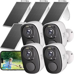 ELECCTV 2.4&5ghz WiFi Solar Security Cameras Wireless Outdoor,2K QHD Home Sec…
