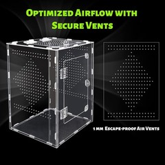 Jumping Spider Enclosure, Small Reptile Terrarium for Tarantula Hermit Crab