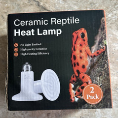 2 Pack Ceramic Heat Emitter Bulbs 150W 110V Reptile Brooder Heater Lamps
