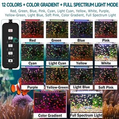 24/7 LED Aquarium Light with Remote for 30-36 Inch Plant & Fish Tank IP68, 12…