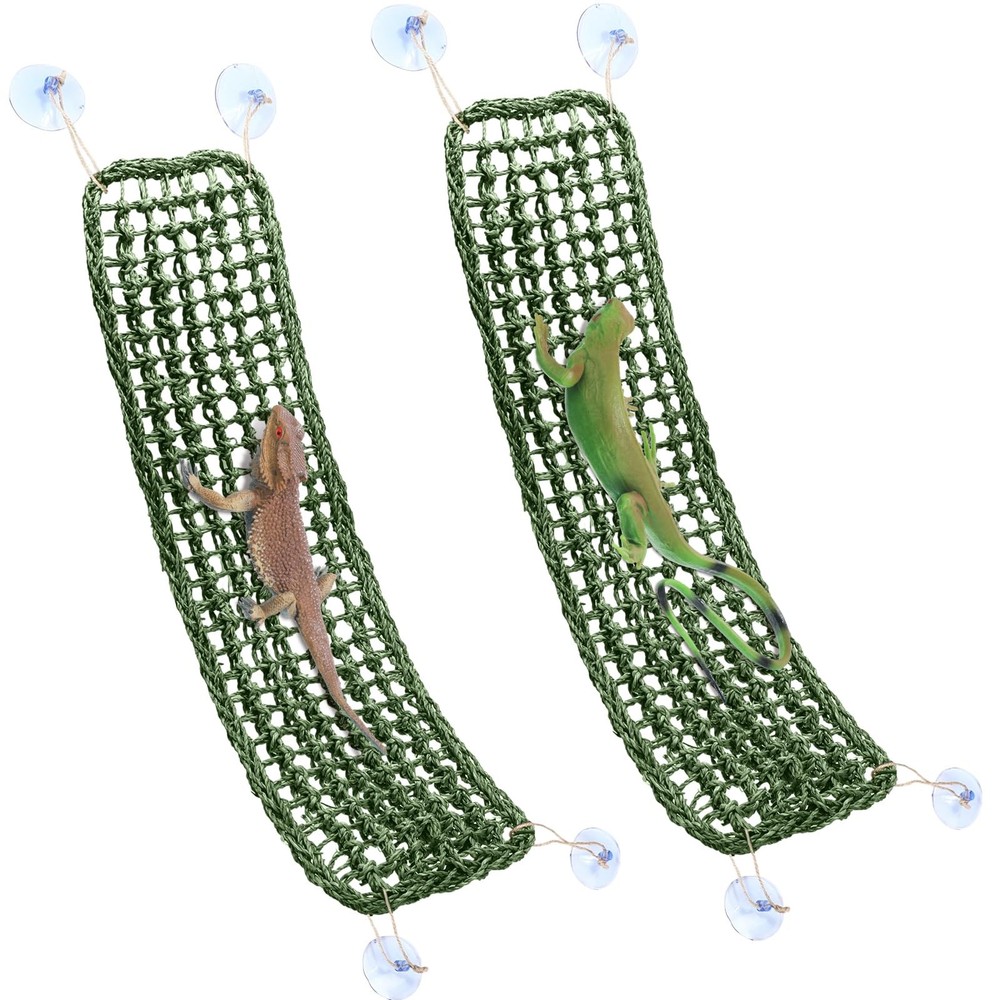 2 Pcs Bearded Dragon Hammock Lizard Reptile Climbing Lounger for Gecko Snake