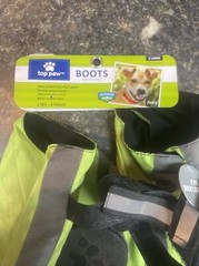 TOP PAW Green & Gray Reflective Waterproof Dog Boots (XL) (NEW)