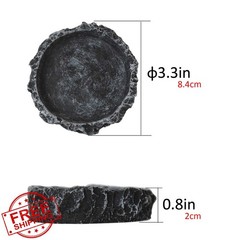 2pk Reptile Water Food Bowl Gecko Lizard Spider Chameleon Feeding Dish