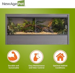 New Age Pet ECOFLEX 48″ Wide Large Reptile Habitat for Snakes Tortoises Lizards