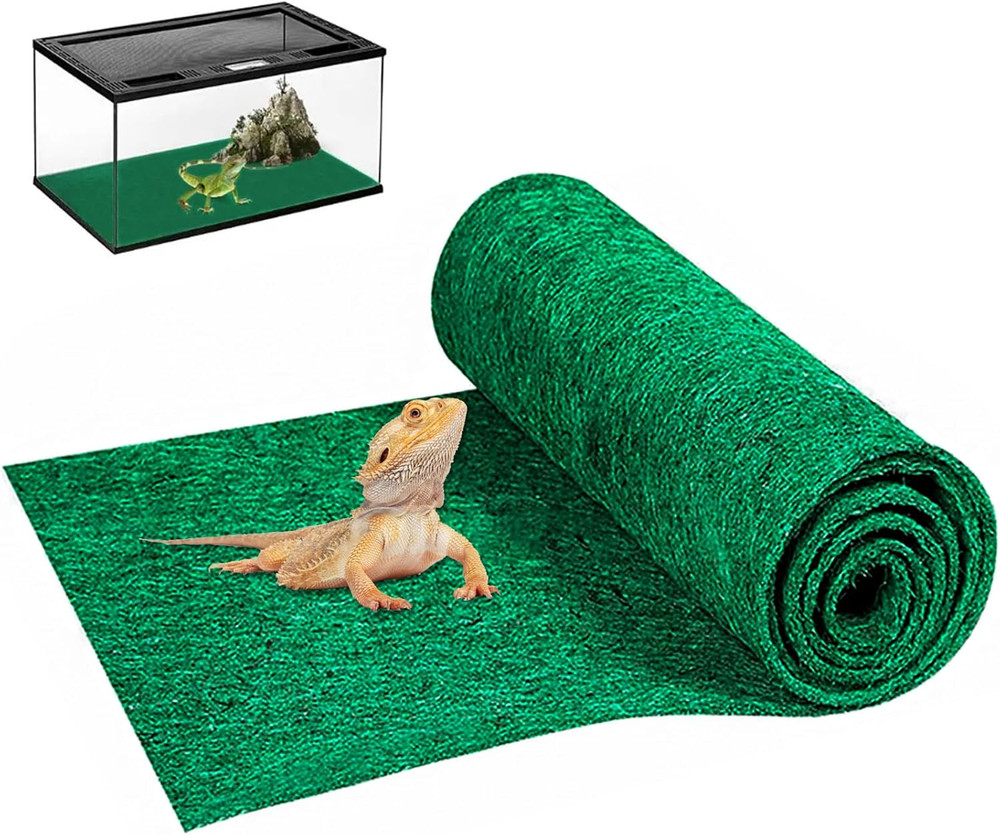 47″ X 24″ Large Reptile Carpet Terrarium Liner Bedding Reptile Substrate Mat Tan