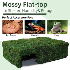 Mossy Cave Hide Reptiles Lizard Moss Hideout Safe Shelter Snake Cave Hut Themed