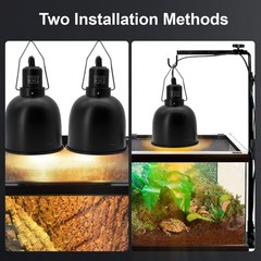 Reptile Heat Lamp Fixtures 2 Pack 5.5 Inch Deep Dome Lampshade Shade Reptile
