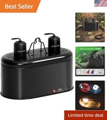 Certified Dual Lamp Fixture for Reptiles – Enhanced Heat & Light Control