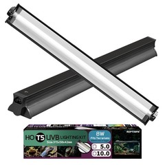 T5 HO UVB Lighting Combo Kit, Reptile Light Fixture, 8W 5.0 UVB