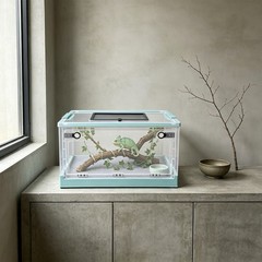 Travel Foldable Reptile Terrarium with Door Portable Reptile Tank with Full View