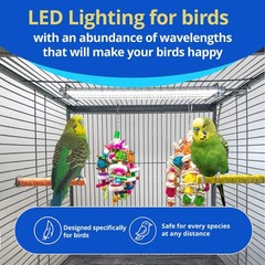 HappyBird Lighting Bird Cage Light with Chew Guard – Full Spectrum LED Pet Li…