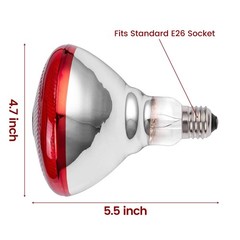 Heat Lamp for Chickens Coop Brooder and Reptile Heat Bulb 150 Watt Infrared R…