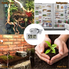 Digital LCD Indoor Reptile Temperature Sensor Humidity Meter Hygrometer Gauge