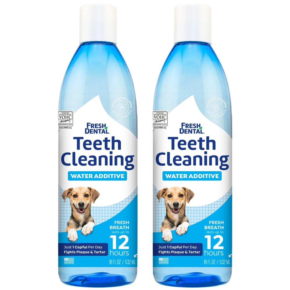 Fresh Dental Water Additive for Dogs 2-Pack, 18oz Each — Dog Breath Freshener…