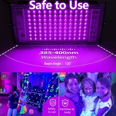 Akpgf 1 Pack 100W Black Light, LED Blacklight with US Plug and Switch,