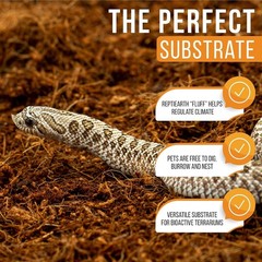 ReptiEarth Reptile Bedding Fluffy Coconut Fiber Substrate 36 Quart Organic Coco