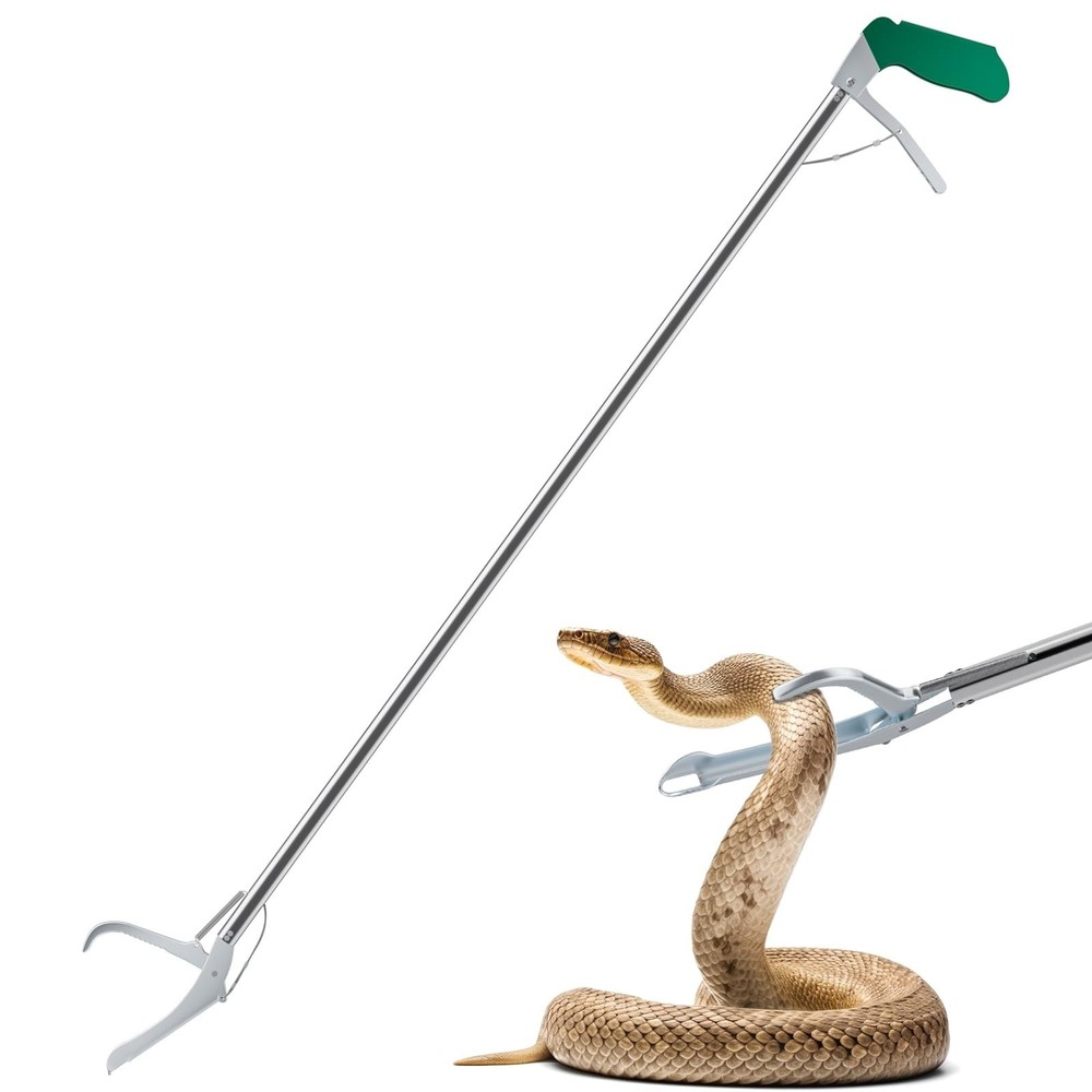 47″ Extra Heavy Duty Snake Tongs Reptile Grabber Catcher Wide Jaw Handling Tool