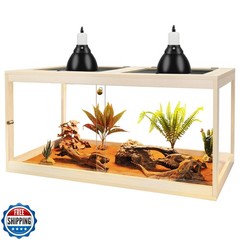 Prolee Reptile Terrarium Tank 60 Gallon Maximum, Lizard Tank Bearded Dragon T