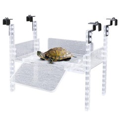 Adjustable Turtle Basking Platform, 10-13″ Wide, Slip-Resistant Ramp, Acrylic…