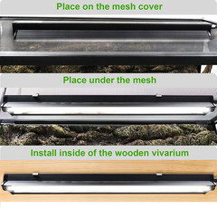 T5 HO UVB Reptile Light Fixture 10.0 8W Light Combo Kit 12 Inch Light Fixture Re