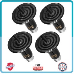 100W Ceramic Heat Emitter 2 Pack Reptile Brooder Lamp for Lizard Turtle Snake