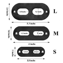 3Pcs Reptile Lizard Harness Durable Black Pet Leashes for Small Pets