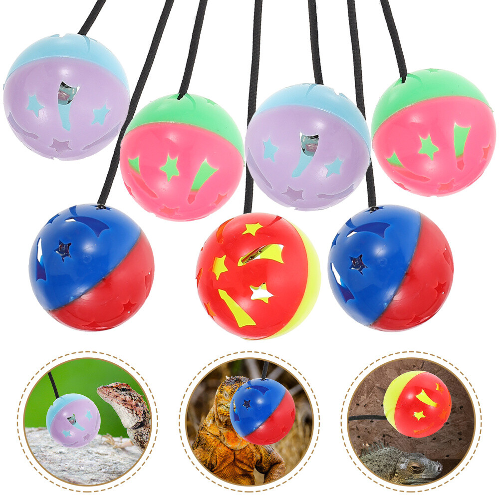 7 Pcs Bearded Dragon Tank Accessories Lizard Toy Ball Chinchilla Toys Reptile