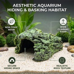 Tnfeeon Reptile Hiding, Reptile Box Shelter Terrarium Hideout Caves for Aquar…
