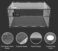 Reptile Terrarium Aquarium Breeding Tank Acrylic Reptile Feeding Box