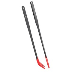 Ergonomic Pair of Curved Straight Tip Feeding Tongs for Reptile Care Maintenance