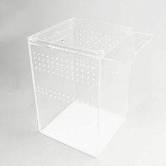 NANEEZOO Magnetic Acrylic Reptile Cage, 6″x6″x9″ Tall Enclosure Transparent R…