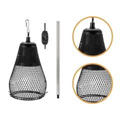 Reptile Heat Lamp Cap US Plug Reptile Heat Lamp Mesh Cage for Chicks