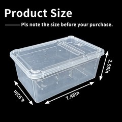 PINVNBY Reptile Feeding Box 8 PCS Snake Breeding Box Reptile Transport Contai…