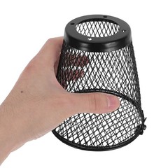 Reptile Heat Lamp Guard: Anti Scald Heating Lamp Holder Mesh Cage Reptile