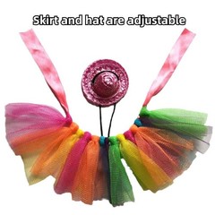 Halloween Bearded Tutu Skirt: 12*2.95 in, Hat: 2.76 in diameter, Color,Pink