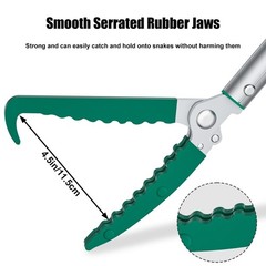 78″ Extendable Snake Grabber Reptile Tongs Rattle Snake Catcher Wide Jaw Hand…