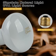 Reptile Heat Lamp, 100W Heat Lamp Bulbs for Reptiles 2 Pack, Amphibians Baski…