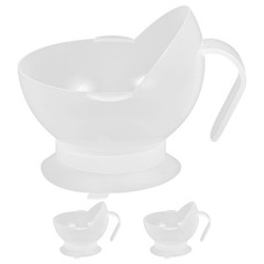 3Pcs Reusable Suction Bowl Set for Elderly Non Skid Adaptive Feeding Dinnerware