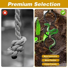 Sorcristy Snake Climbing Rings and Net Hammock Set, Reptile Enrichment Toys f…