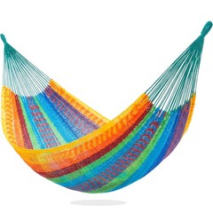 PNAEUT Handwoven Mayan Hammocks for Outside, Handwoven Thick Soft Rope Double…