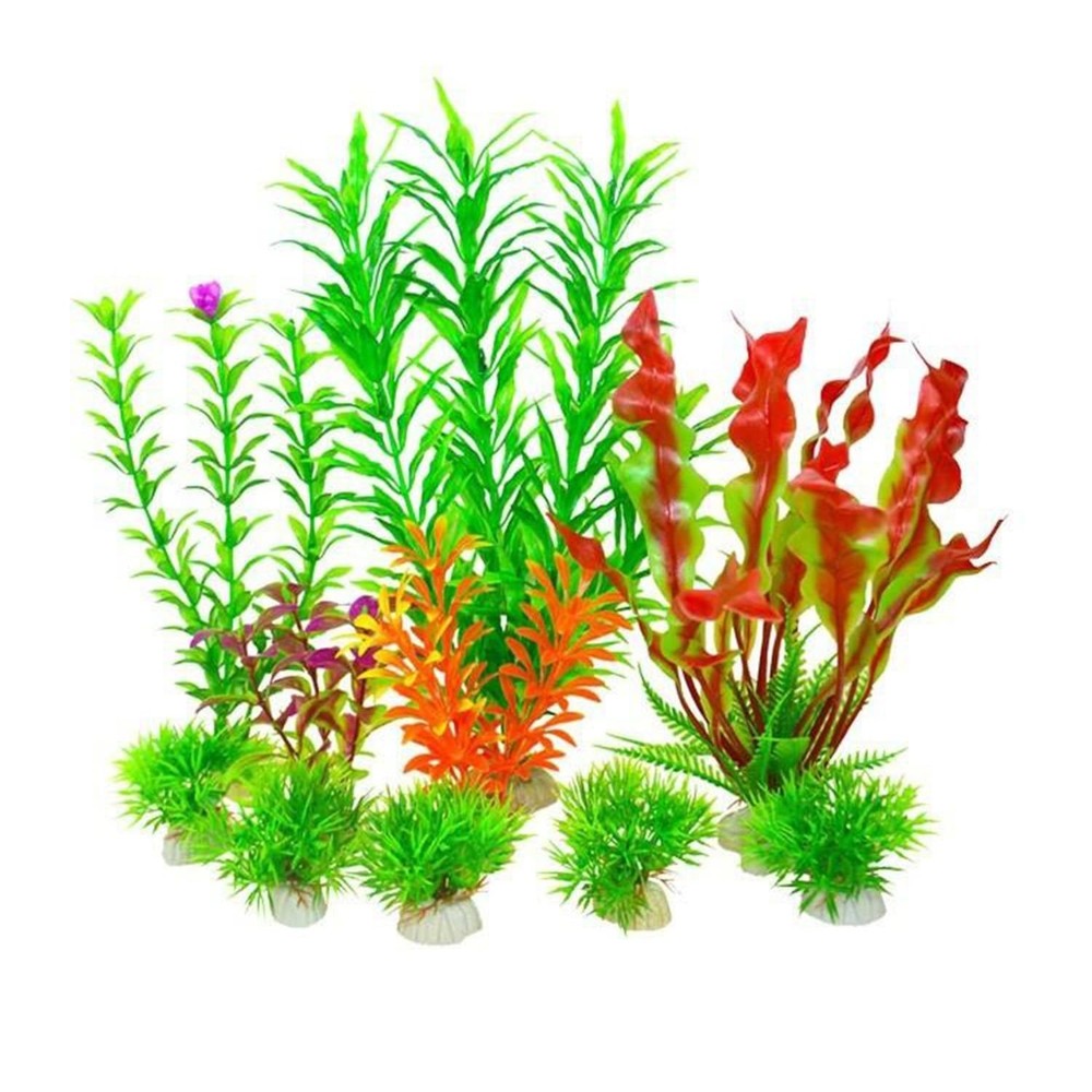 10Pcs Aquarium Plants, Fish Tank Accessories Artificial Aquatic Plants, Artif…