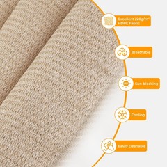 HOMEDEMO Outdoor Roller Shades for Patio, 8’W x 8′ H Roll up Shade for Outsid…