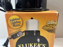 Fluker’s Sun Dome Reptile Lamp Deep Dome Flush Mount Fixture, 8.5 in, Black