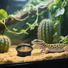 AUTSEEYS Plastic Gecko Feeding Cups, 0.5 oz Small Terrarium Bowls Clear