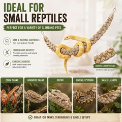 kaiwankalo Snake Enclosure Accessories, Reptile Climbing Toy Natural Beige