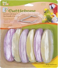 Penn Plax 6 Pack Mango Banana Flavored E Cuttlebones For Birds With Clips