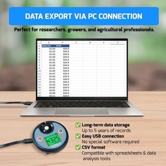 PAR Meter 2 in 1 PAR DLI Meter with Data Logging, Record and Export 5 Years o…